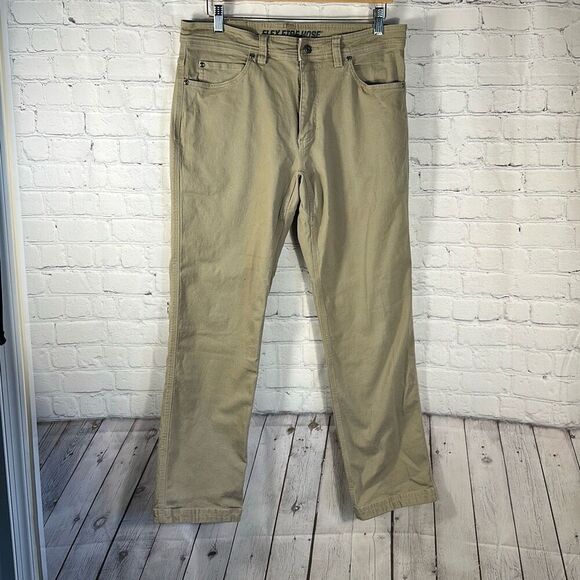 Duluth Mens Flex Fire Hose Brown Denim Jeans Standard Fit size W34 x L32 - Picture 1 of 11